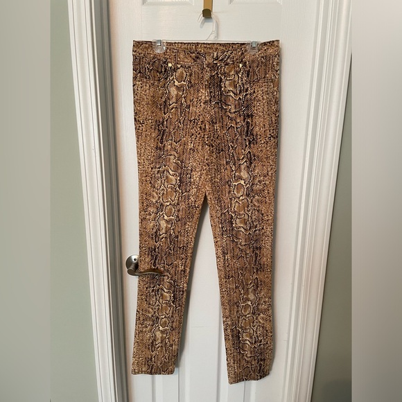 Tory Burch Snakeskin Print Jeans - Picture 2 of 7